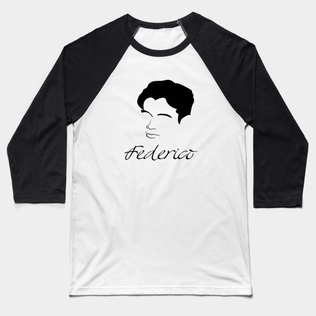 Federico Garcia Lorca Baseball T-Shirt by PoetandChef